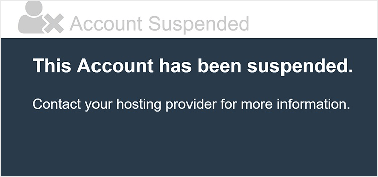 account suspended